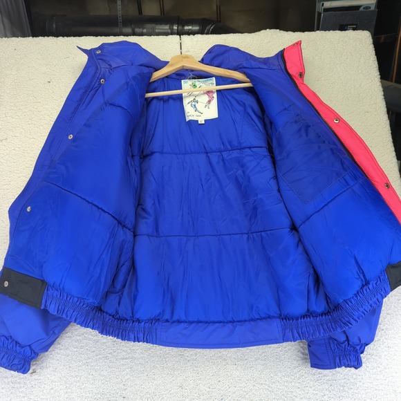 Yukon Trail Downhill Ski Jacket Mens XL Black Blue Pink Retro 90s Winter Coat - Picture 5 of 8